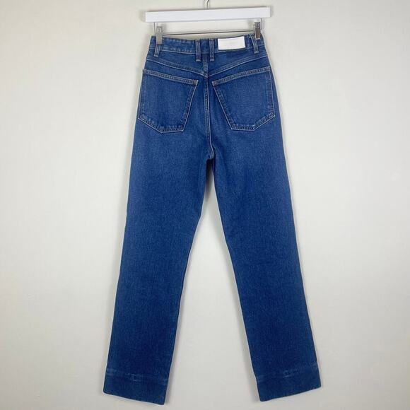 RE/DONE 70s straight-leg mid-rise jeans in color River Size 24 - Picture 2 of 8
